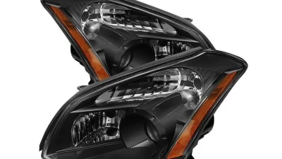 Xtune Black Crystal Headlights Nissan Maxima 2007-2008                                     - HD-JH-NM07-AM-BK - Image 5