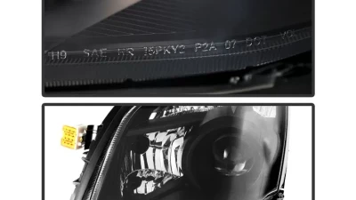 Xtune Black Crystal Headlights Nissan Maxima 2007-2008                                     - HD-JH-NM07-AM-BK - Image 2