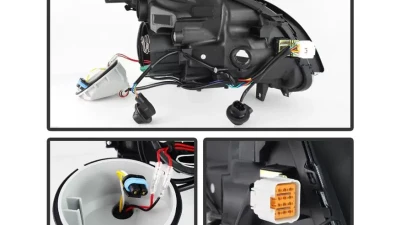 Xtune Black Crystal Headlights Nissan Maxima 2007-2008                                     - HD-JH-NM07-AM-BK - Image 3