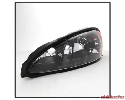 Xtune Black Crystal Headlights Pontiac Grand Am 1999-2005 - HD-JH-PGAM99-AM-BK