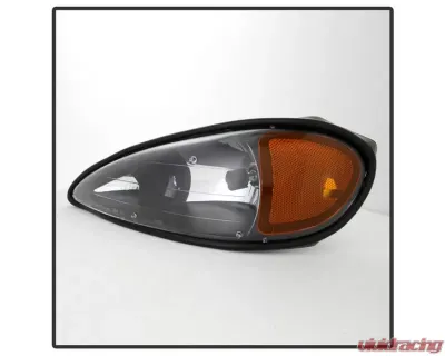 Xtune Black Crystal Headlights Pontiac Grand Am 1999-2005 - HD-JH-PGAM99-AM-BK