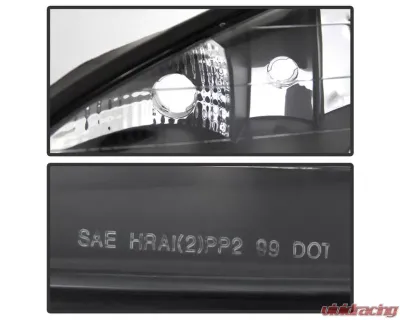 Xtune Black Crystal Headlights Pontiac Grand Am 1999-2005 - HD-JH-PGAM99-AM-BK