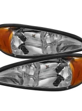 Xtune Chrome Crystal Headlights Pontiac Grand Am 1999-2005                                     - HD-JH-PGAM99-AM-C - Image 9