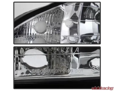 Xtune Chrome Crystal Headlights Pontiac Grand Am 1999-2005 - HD-JH-PGAM99-AM-C