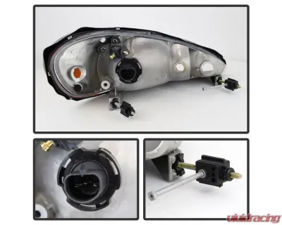 Xtune Chrome Crystal Headlights Pontiac Grand Am 1999-2005 - HD-JH-PGAM99-AM-C