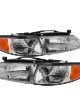 Xtune Chrome Crystal Headlights W/ Amber Corner Lights Pontiac Grand Prix 1997-2003                                     - HD-JH-PGPRIX-SET-AM-C - Image 12