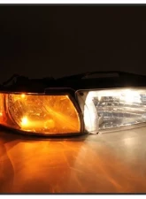Xtune Chrome Crystal Headlights W/ Amber Corner Lights Pontiac Grand Prix 1997-2003                                     - HD-JH-PGPRIX-SET-AM-C - Image 11