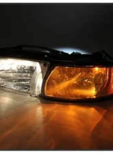 Xtune Chrome Crystal Headlights W/ Amber Corner Lights Pontiac Grand Prix 1997-2003                                     - HD-JH-PGPRIX-SET-AM-C - Image 12