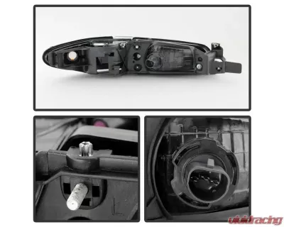 Xtune Chrome Crystal Headlights W/ Amber Corner Lights Pontiac Grand Prix 1997-2003 - HD-JH-PGPRIX-SET-AM-C