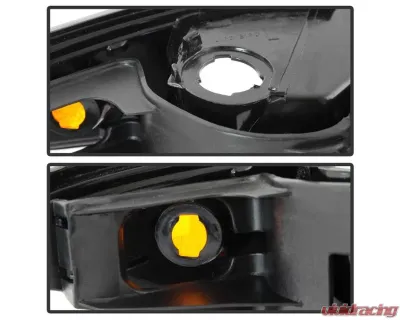 Xtune Chrome Crystal Headlights W/ Amber Corner Lights Pontiac Grand Prix 1997-2003 - HD-JH-PGPRIX-SET-AM-C
