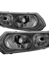 Xtune Akkon Black OEM Style Headlights Saturn ION Sedan 2003-2007                                     - HD-JH-SAION-4D-BK - Image 4