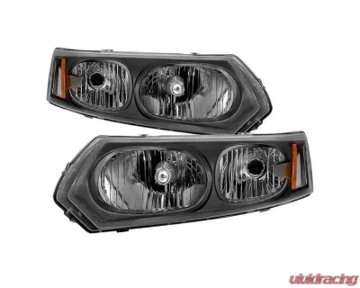 Xtune Akkon Black OEM Style Headlights Saturn ION Sedan 2003-2007 - HD-JH-SAION-4D-BK
