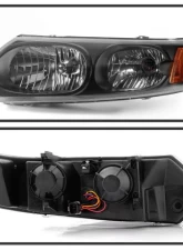 Xtune Akkon Black OEM Style Headlights Saturn ION Sedan 2003-2007                                     - HD-JH-SAION-4D-BK - Image 2