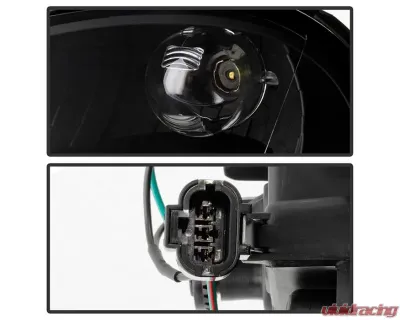 Xtune Black Headlights With Light Tube DRL Subaru Impreza | Outback Sport | WRX 2002-2003 - HD-JH-SI02-LB-BK