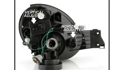 Xtune Black Headlights With Light Tube DRL Subaru Impreza | Outback Sport | WRX 2002-2003                                     - HD-JH-SI02-LB-BK - Image 5