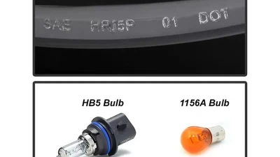 Xtune Black Headlights With Light Tube DRL Subaru Impreza | Outback Sport | WRX 2002-2003                                     - HD-JH-SI02-LB-BK - Image 6