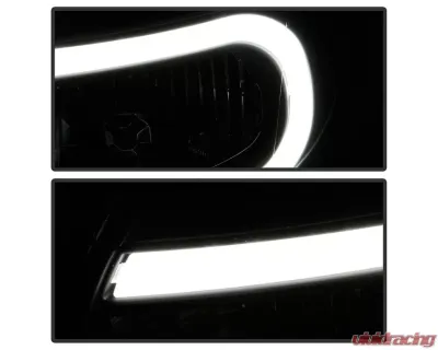 Xtune Black Headlights With Light Tube DRL Subaru Impreza | Outback Sport | WRX 2002-2003 - HD-JH-SI02-LB-BK