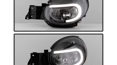 Xtune Black Headlights With Light Tube DRL Subaru Impreza | Outback Sport | WRX 2002-2003                                     - HD-JH-SI02-LB-BK - Image 9