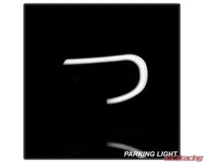 Xtune Black Headlights With Light Tube DRL Subaru Impreza | Outback Sport | WRX 2002-2003 - HD-JH-SI02-LB-BK