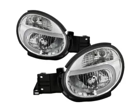 Xtune Chrome Headlights With Light Tube DRL Subaru Impreza | Outback Sport | WRX 2002-2003