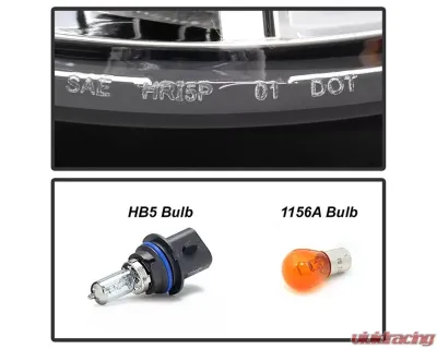 Xtune Chrome Headlights With Light Tube DRL Subaru Impreza | Outback Sport | WRX 2002-2003 - HD-JH-SI02-LB-C