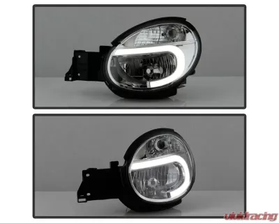 Xtune Chrome Headlights With Light Tube DRL Subaru Impreza | Outback Sport | WRX 2002-2003 - HD-JH-SI02-LB-C