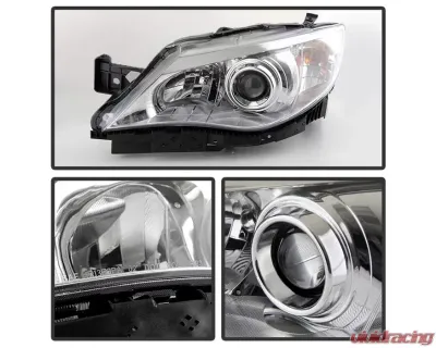 Xtune Chrome Headlights Subaru Impreza | Outback Sport | WRX 2008-2014 - HD-JH-SI08-AM-C