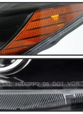 Xtune Black Crystal Headlights Scion tC 2008-2010                                     - HD-JH-STC08-AM-BK - Image 6