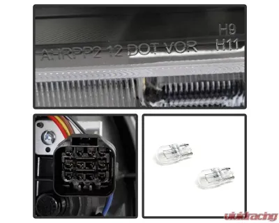Xtune Black OEM Style Headlights Subaru WRX 2015-2019 - HD-JH-SWRX15-AM-BK