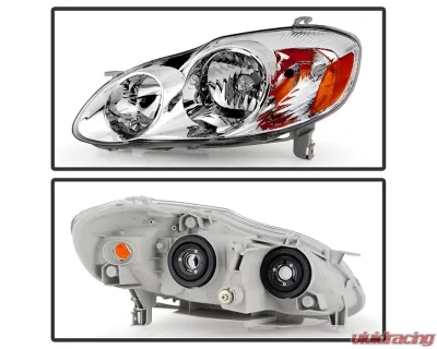 Xtune Chrome Crystal Headlights Toyota Corolla 2003-2006 - HD-JH-TC03-AM-C