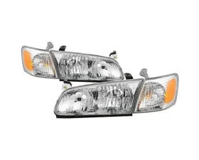 Xtune Chrome OEM Style Headlights With Corner Lights Toyota Camry 2000-2001