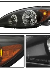 Xtune Black OEM Style Headlights Toyota Camry 2002-2004                                     - HD-JH-TCAM02-AM-BK - Image 2