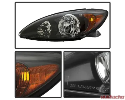 Xtune Black OEM Style Headlights Toyota Camry 2002-2004 - HD-JH-TCAM02-AM-BK