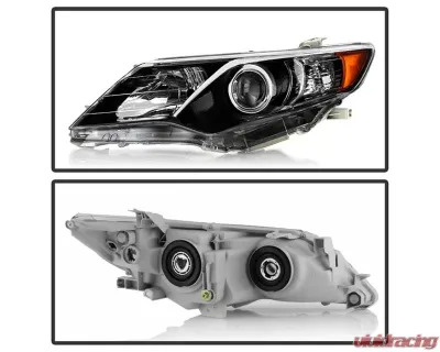 Xtune OE Black SE Halogen Headlight Toyota Camry 2012-2014 - HD-JH-TCAM12-OE-BK