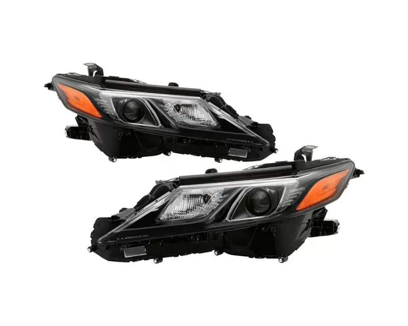Xtune Black OE Halogen Headlights Set Toyota Camry 2018-2019 - HD-JH-TCAM18-TRD-BK