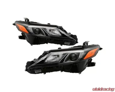 Xtune Black OE Halogen Headlights Set Toyota Camry 2018-2019 - HD-JH-TCAM18-TRD-BK