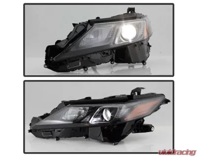 Xtune Black OE Halogen Headlights Set Toyota Camry 2018-2019 - HD-JH-TCAM18-TRD-BK