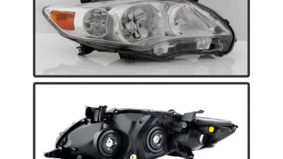 Xtune Chrome OEM Right Passenger Side Headlights Toyota Corolla 2011-2013                                     - HD-JH-TCO11-OE-R - Image 2