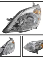 Xtune Chrome Crystal Headlights Toyota Matrix 2003-2008                                     - HD-JH-TM03-AM-C - Image 2