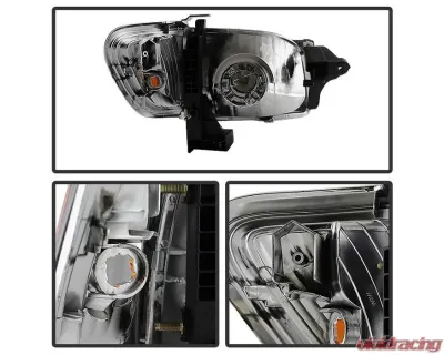 Xtune Smoke Crystal Headlights W/ Amber Corner & Side Marker Lights Toyota Tacoma 2001-2004 - HD-JH-TT01-AM-SM-SET