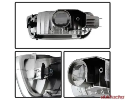 Xtune Smoke Crystal Headlights W/ Amber Corner & Side Marker Lights Toyota Tacoma 2001-2004 - HD-JH-TT01-AM-SM-SET