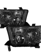 Xtune Smoked OEM Style Headlights Toyota Sequoia | Tundra 2007-2013                                     - HD-JH-TTU07-AM-SM - Image 4