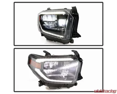 Xtune Black Right Passenger Side OEM Style Headlights Toyota Tundra 2018-2020 - HD-JH-TTU18-LED-OE-BK-R