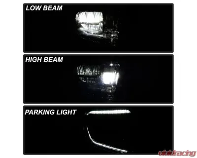 Xtune Black Right Passenger Side OEM Style Headlights Toyota Tundra 2018-2020 - HD-JH-TTU18-LED-OE-BK-R