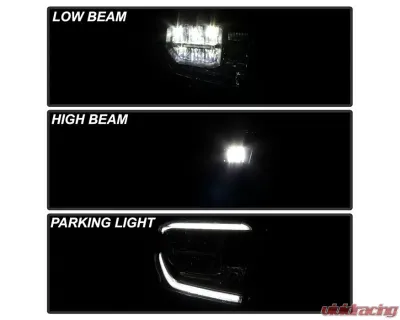 Xtune Chrome Right Passenger Side OEM Style Headlights Toyota Tundra 2018-2020 - HD-JH-TTU18-LED-OE-R