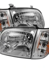Xtune Chrome OEM Style Headlights & Corner Lights Toyota Sequoia | Tundra 2005-2007                                     - HD-JH-TTUN05-AM-C - Image 6