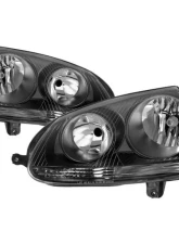 Xtune Black OEM Style Headlights Volkswagen Golf | GTI | Jetta | Rabbit 2006-2011                                     - HD-JH-VJ06-BK - Image 6