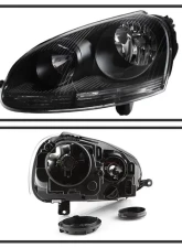 Xtune Black OEM Style Headlights Volkswagen Golf | GTI | Jetta | Rabbit 2006-2011                                     - HD-JH-VJ06-BK - Image 2