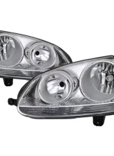 Xtune Chrome OEM Style Headlights Volkswagen Golf | GTI | Jetta | Rabbit 2006-2011                                     - HD-JH-VJ06-C - Image 7