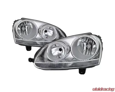 Xtune Chrome OEM Style Headlights Volkswagen Golf | GTI | Jetta | Rabbit 2006-2011 - HD-JH-VJ06-C